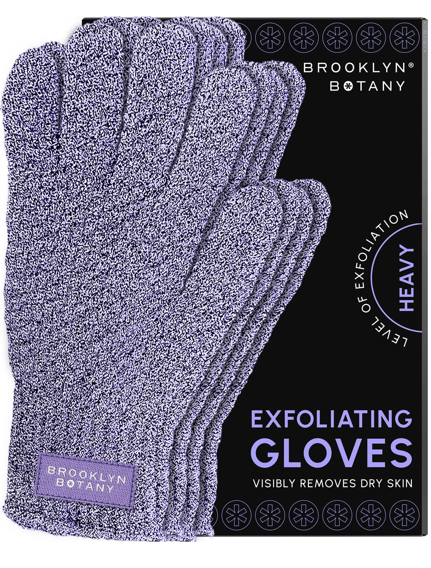 Brooklyn Botany Exfoliating Gloves for Bath and Shower - Heavy Duty Exfoliating Body Scrubber for Massage and Dead Skin Remover for Body - 2 Pairs Beauty & Personal Care Brooklyn Botany