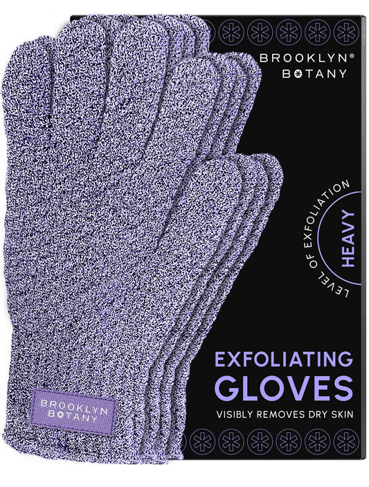 Brooklyn Botany Exfoliating Gloves for Bath and Shower - Heavy Duty Exfoliating Body Scrubber for Massage and Dead Skin Remover for Body - 2 Pairs Beauty & Personal Care Brooklyn Botany