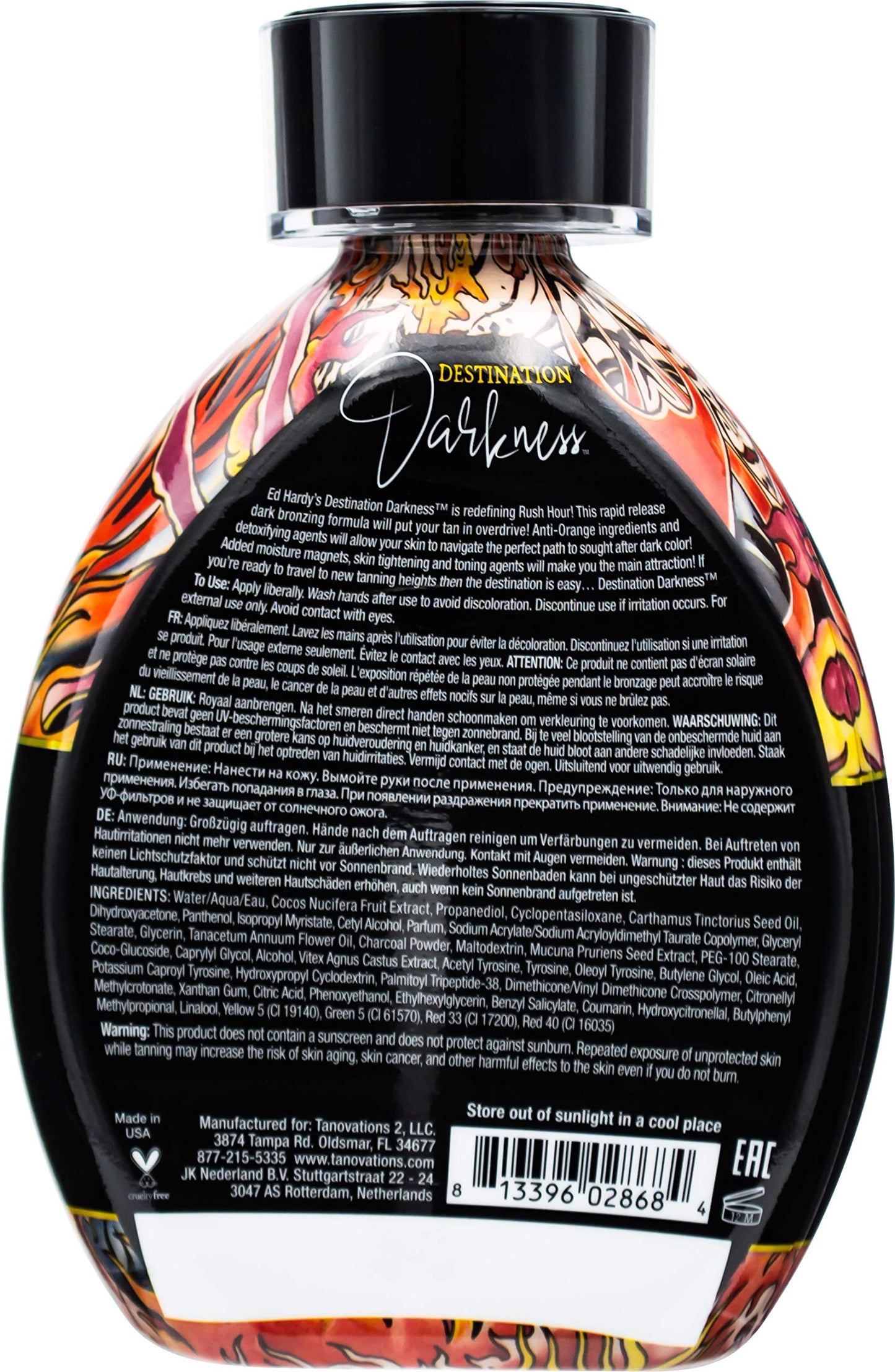 Ed Hardy Tanning Destination Darkness - One Hour Color Creator Anti-Orange Dark Tanning Lotion 13.5 oz. Beauty & Personal Care ED HARDY