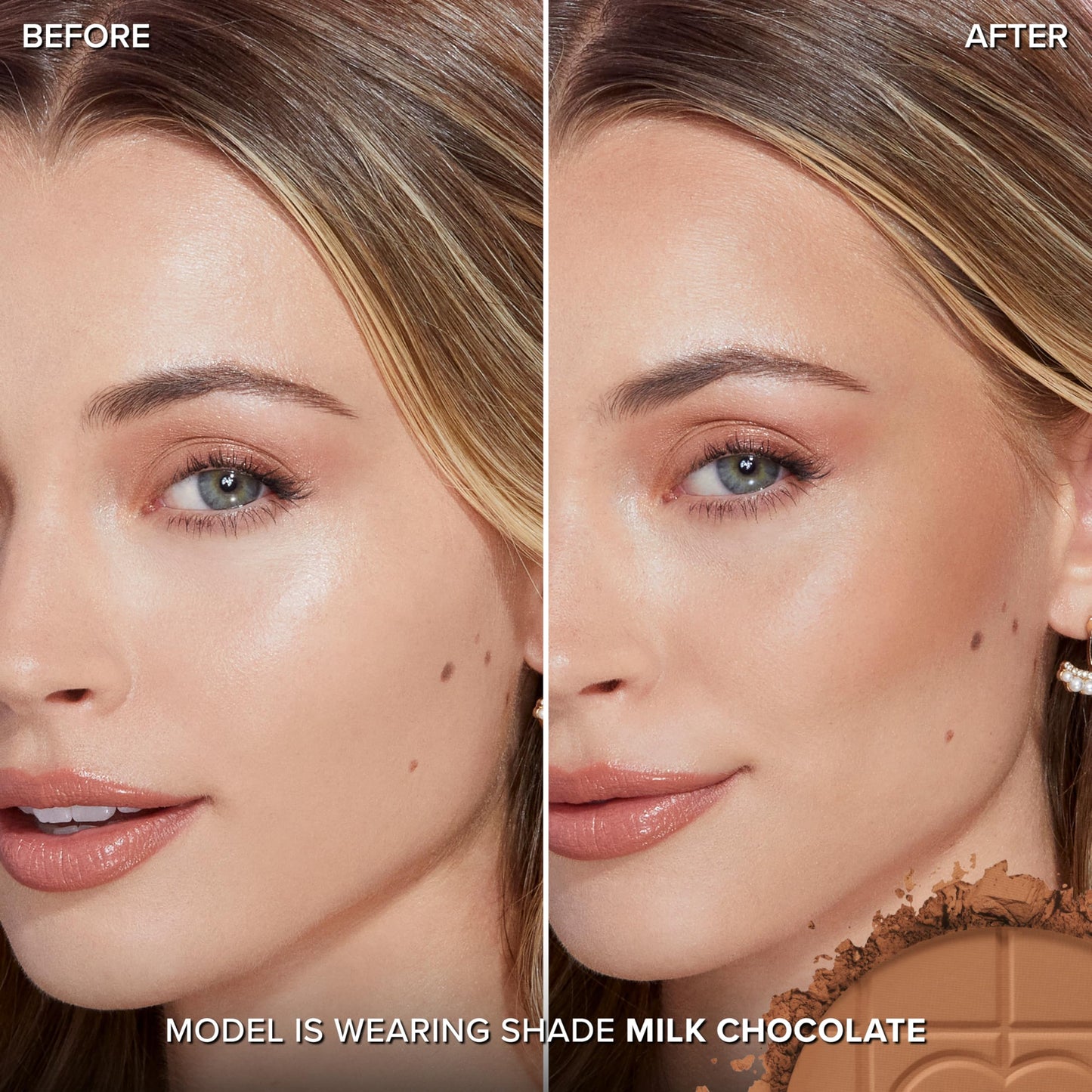 Too Faced Chocolate Soleil Matte Blurring Bronzer | Matte Bronzer Powder that Mimics Natural Skin for Blurred Sun-Kissed Effect, Milk Chocolate, 0.28 Beauty & Personal Care Too Faced