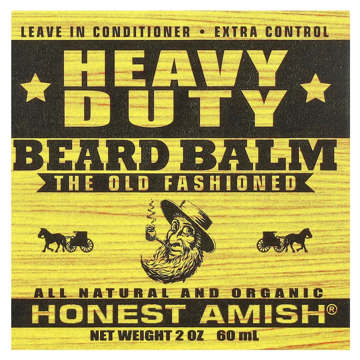 Honest Amish - Heavy Duty Beard Balm - 2 Ounce - Beard Conditioner Beauty & Personal Care Honest Amish