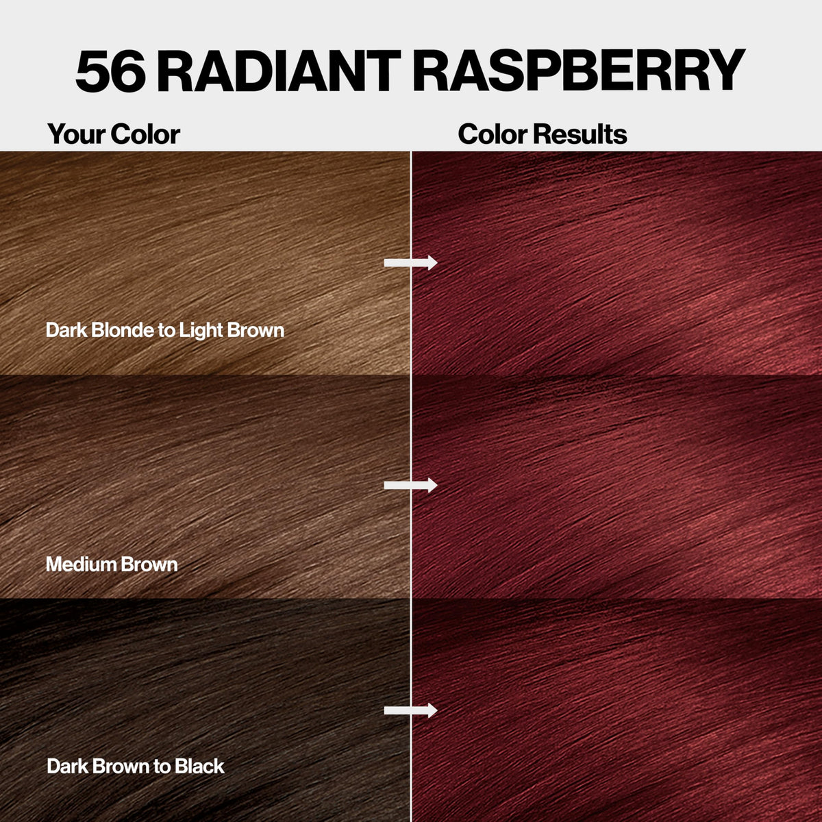 Revlon ColorSilk with Bond Repair Complex, Permanent Hair Color, 100% Gray Coverage, Ammonia Free Dye, Vegan Keratin, 56 Radiant Raspberry, 3 pack Beauty & Personal Care REVLON