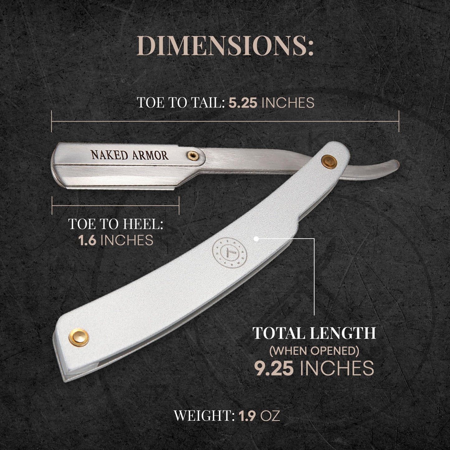 Best Shavette Straight Razor - Replaceable Blade Straight Razor, Metal Handle Shavette, No Stropping or Honing, Great For Beginners, Starter Blade Beauty and Personal Care Naked Armor