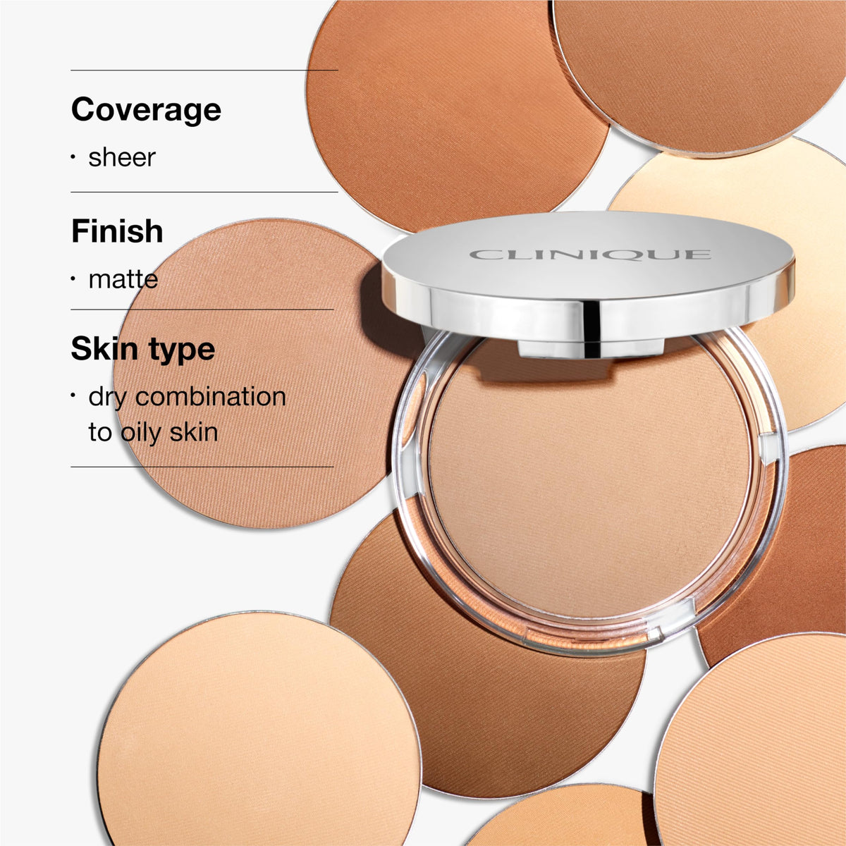 Clinique Stay-Matte Sheer Pressed Powder For Oily Skin Types | Sheer Coverage + Matte Finish | Minimizes Shine, Stay Neutral Beauty & Personal Care Clinique
