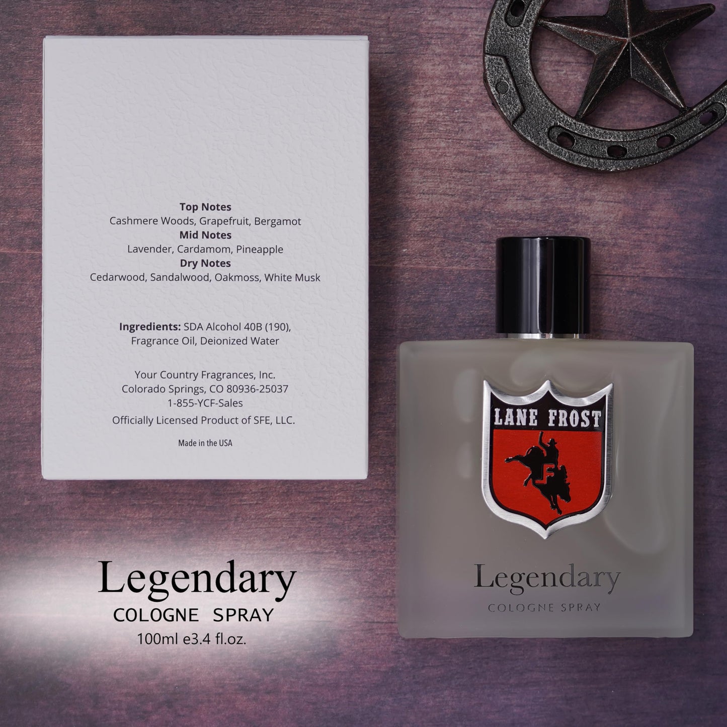 Lane Frost Legendary Frosted Cologne for Men - Fresh Western Fragrance with Crisp Citrus and Woodsy Notes - Cool Masculine Cologne Spray for the Beauty & Personal Care Lane Frost Legendary Cologne