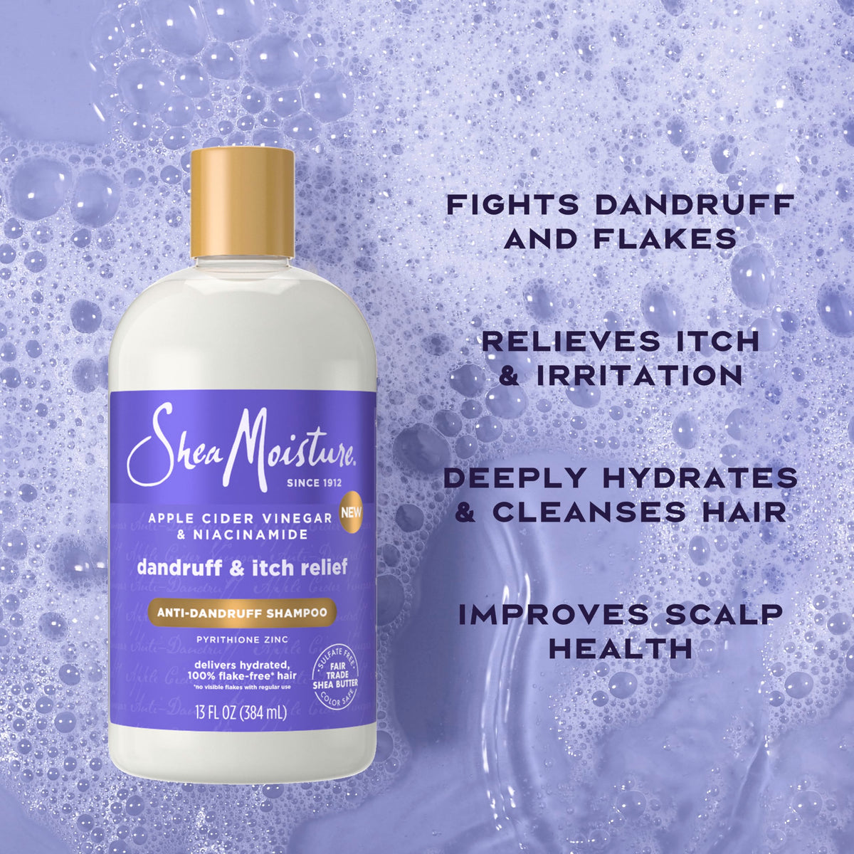 Shea Moisture Anti-Dandruff Shampoo Apple Cider Vinegar & Niacinamide 13oz