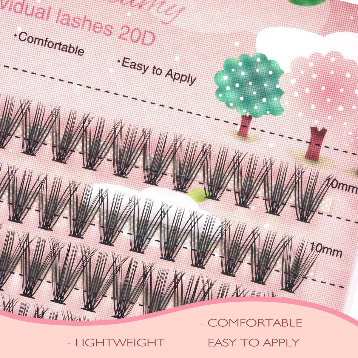 20D Lash Clusters, 240pcs Individual Lashes Extensions Volume Cluster Lashes, 10-14mm Mix Lengths 20 Roots C Curl 0.07mm Thickness eyelash and Apply Beauty & Personal Care FinyDreamy
