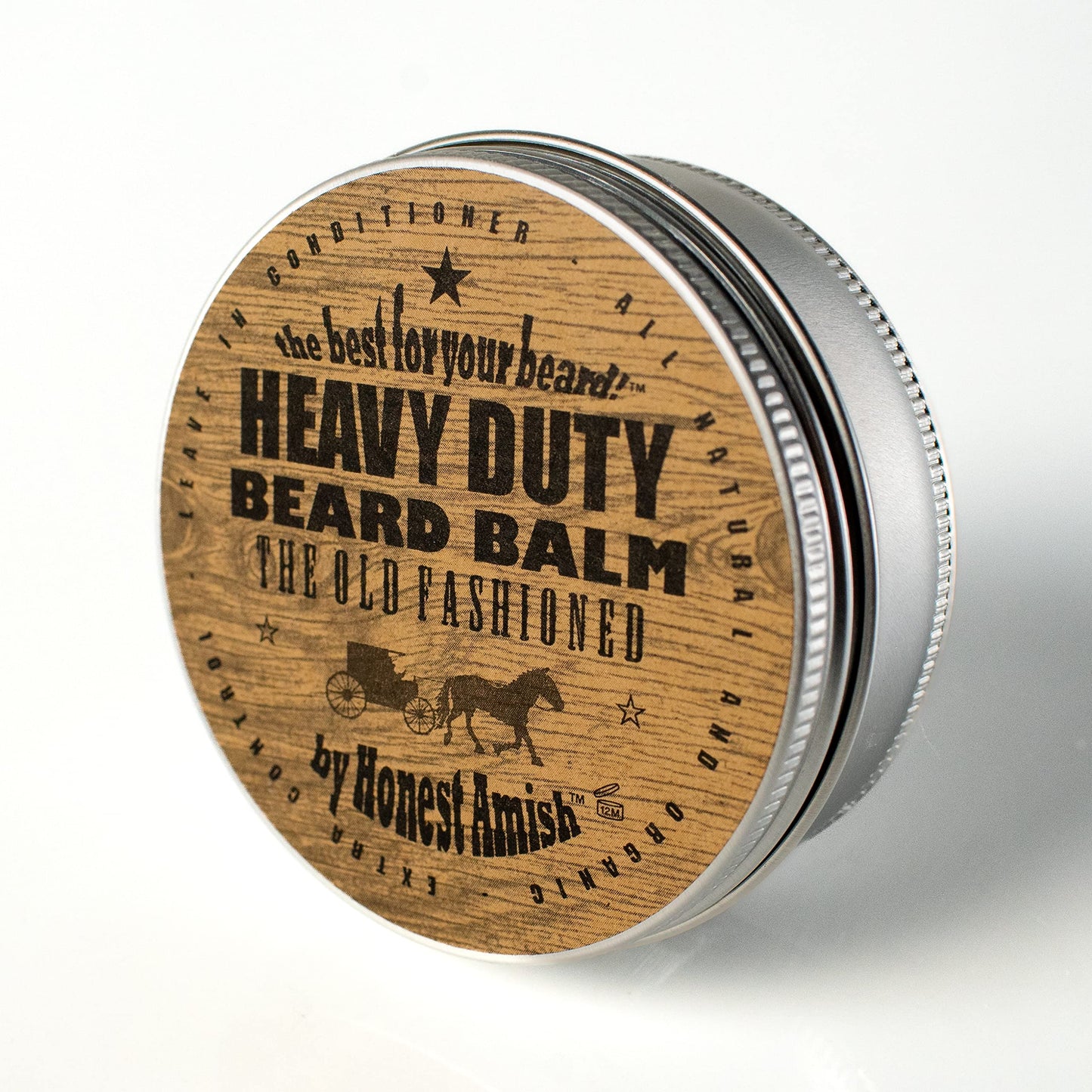 Honest Amish Heavy Duty Beard Balm -New Large 4 Ounce Twist Tin Beauty & Personal Care Honest Amish