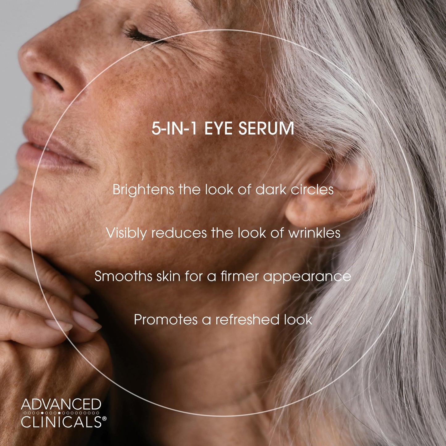 Advanced Clinicals 5-in-1 Eye Serum | Multi-Benefit Visible Anti Aging Under Eye Serum Face Moisturizer Reduces Appearance Of Dark Circles, Puffy Beauty & Personal Care Advanced Clinicals