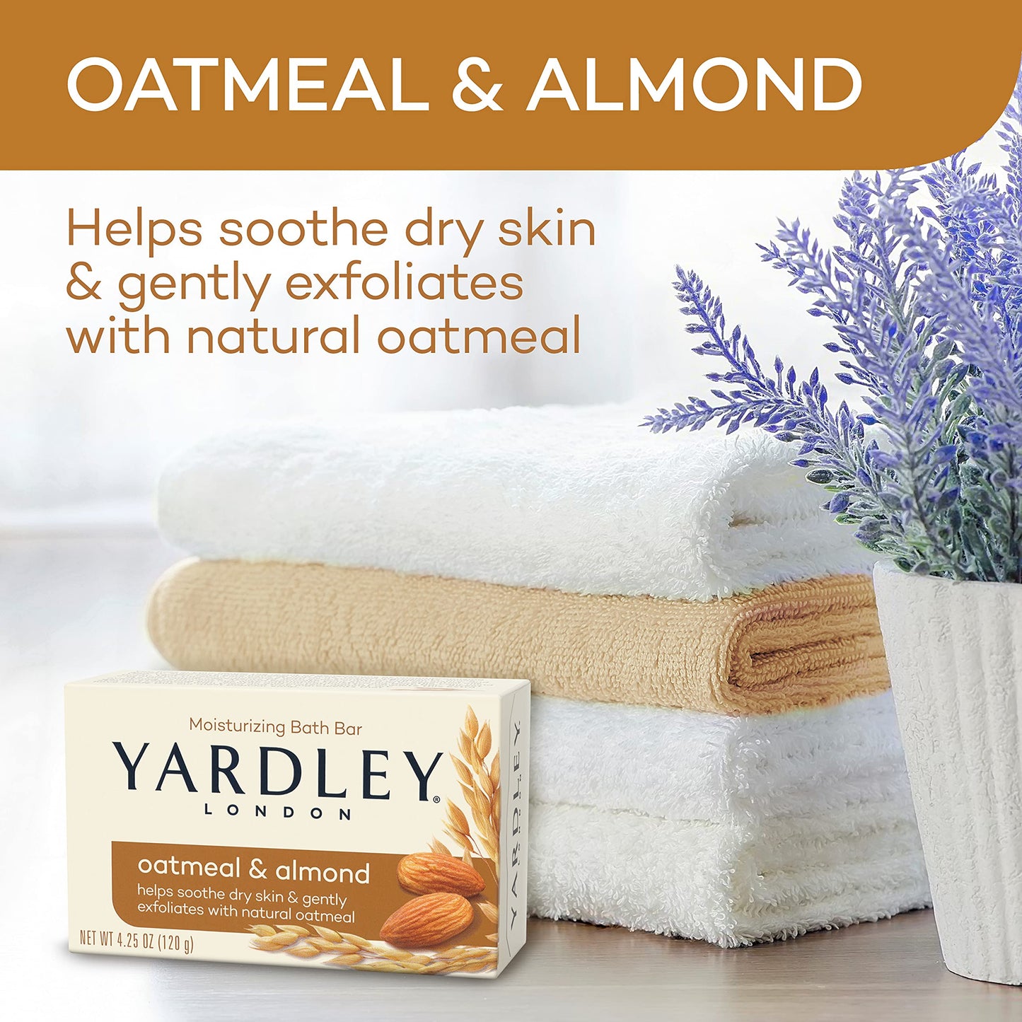 Yardley London Oatmeal and Naturally Moisturizing Bath Bar, Almond (Pack of 2) Beauty & Personal Care Yardley