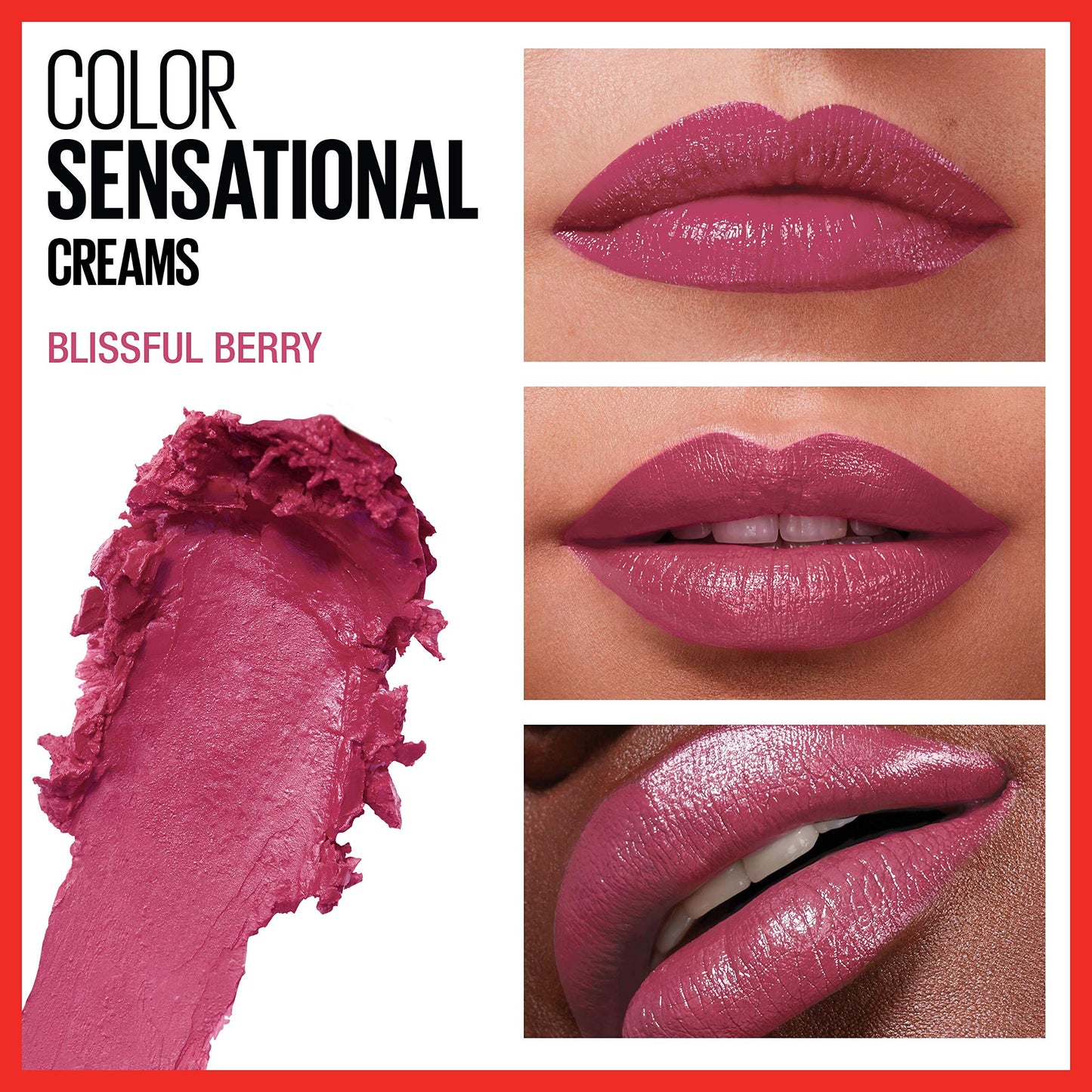 Maybelline ColorSensational Lip Color, Blissful Berry [410], 0.15 oz (Pack of 9) Beauty & Personal Care MAYBELLINE