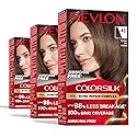 Revlon ColorSilk with Bond Repair Complex, Brown Permanent Hair Color, 100% Gray Coverage, Ammonia Free Hair Dye, Vegan Keratin, 40 Medium Ash Brown Beauty & Personal Care REVLON
