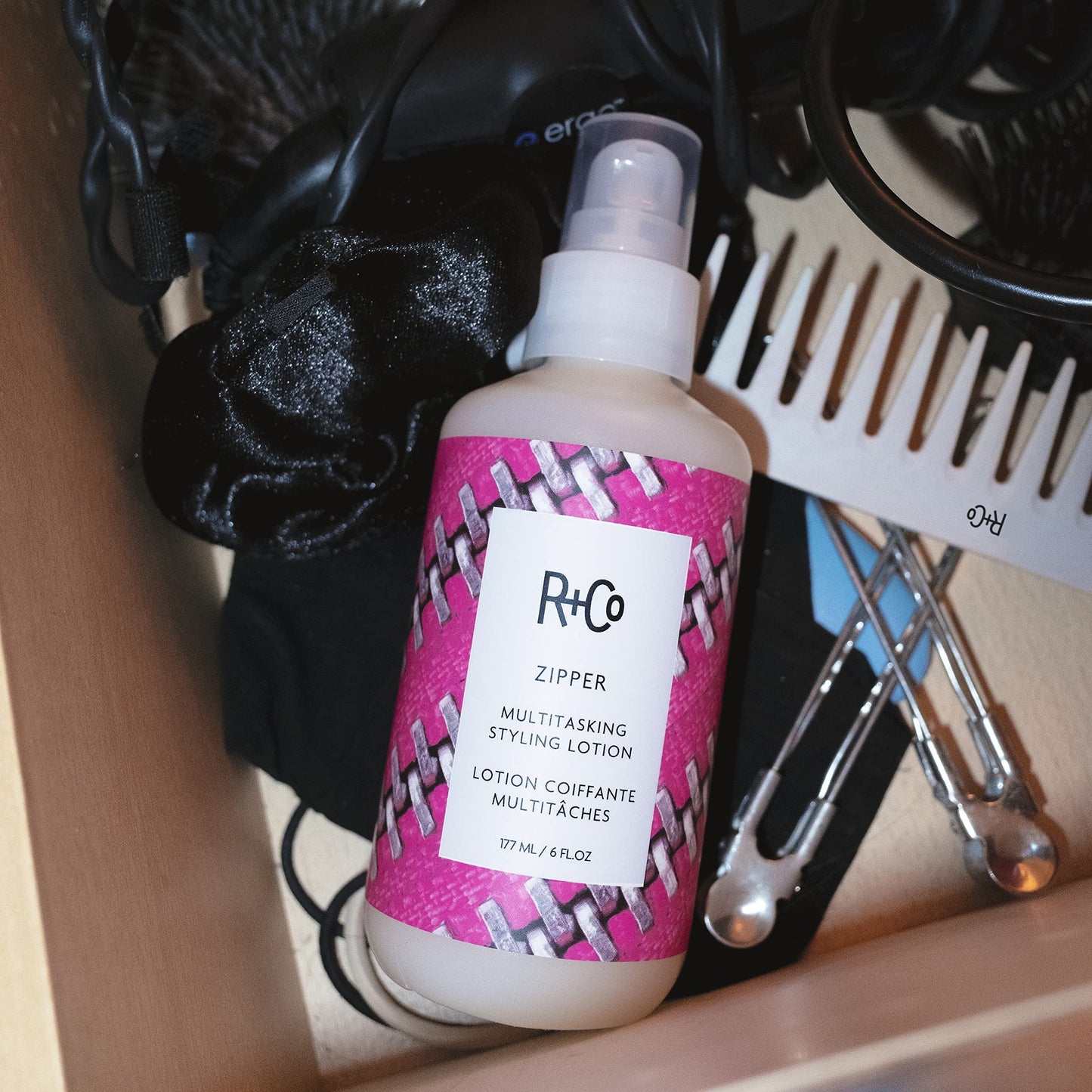 R+Co Zipper Multitasking Styling Lotion | Adds Shine + Flexible Hold + Fights Frizz | Vegan + Cruelty-Free | 6 Oz Beauty & Personal Care R+Co