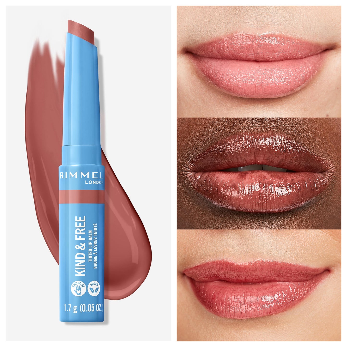Rimmel Kind & Free Tinted Lip Balm, 002 Apricot Beauty, 1.7g (0.05 oz) Beauty and Personal Care Rimmel