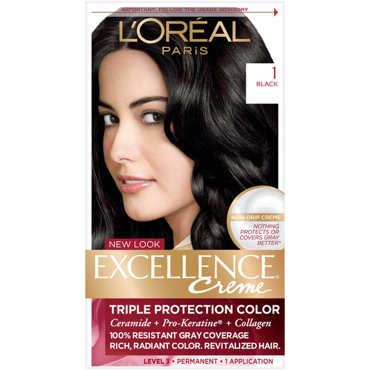 L'Oreal Paris Excellence Creme, 1 Black,