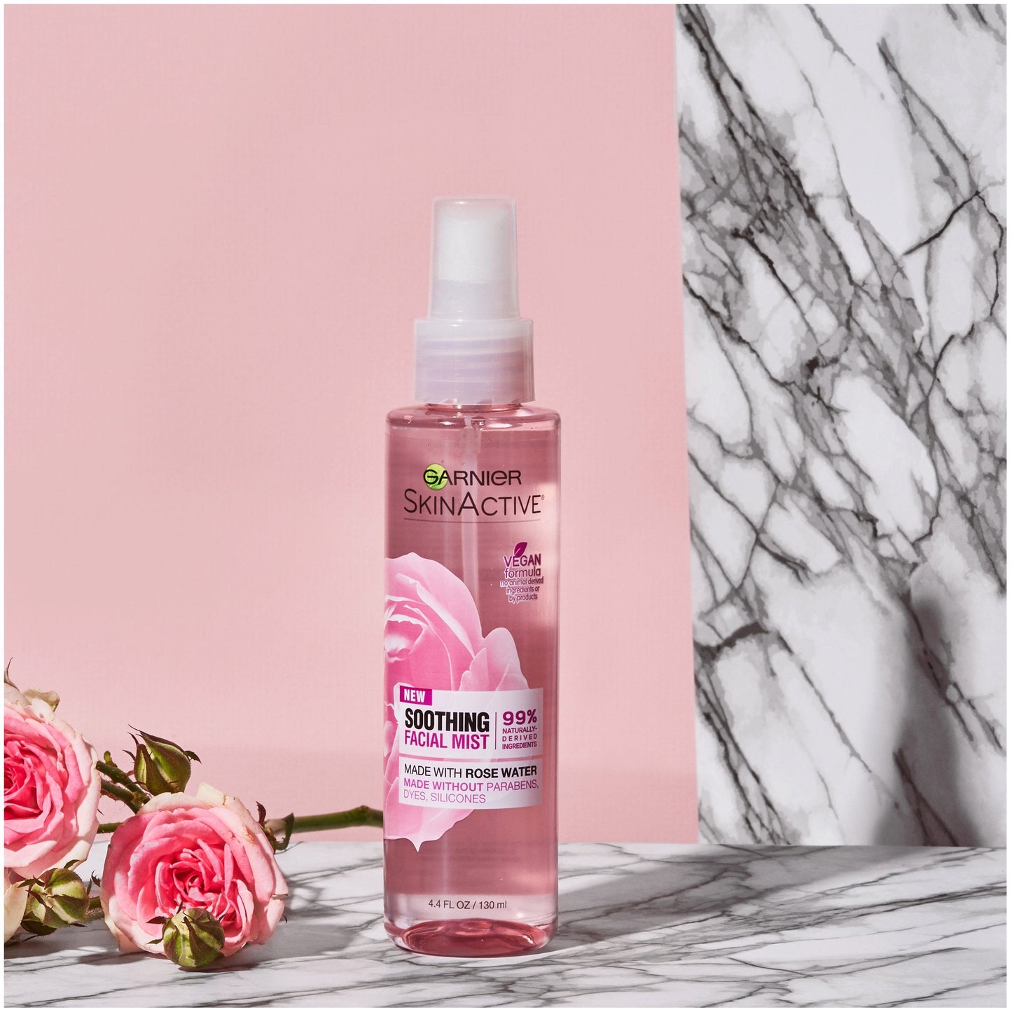 Garnier SkinActive Facial Mist Spray with Rose Water, 4.4 Fl Oz (130mL), 1 Count (Packaging May Vary) Beauty & Personal Care Garnier