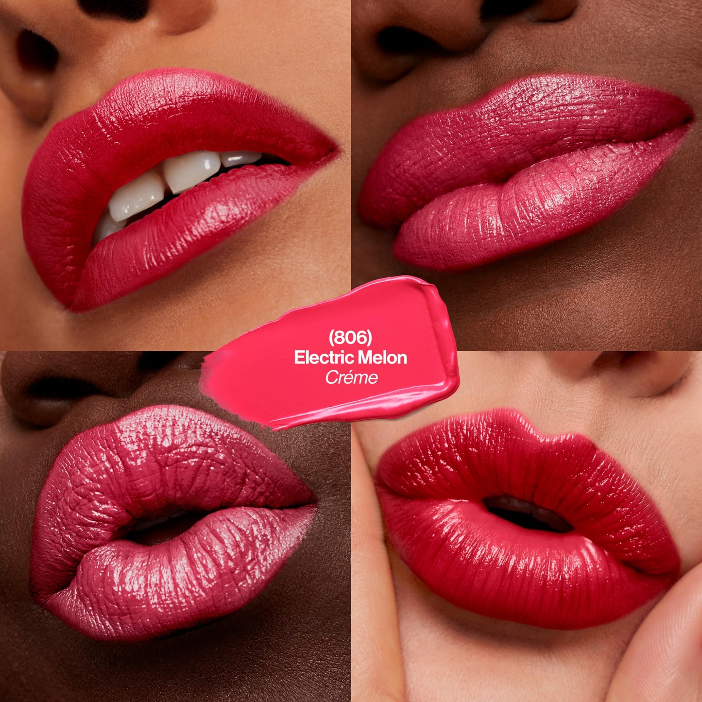 Revlon Super Lustrous Lipstick, Creamy Formula For Soft, Fuller-Looking Lips, Moisturized Feel, 806 Electric Melon, 0.15 oz Beauty & Personal Care REVLON