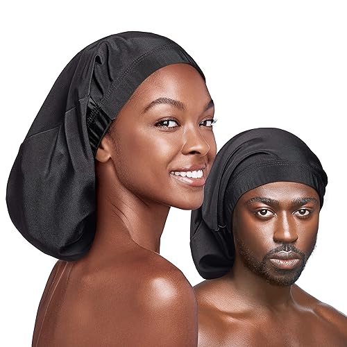 Red by Kiss Unisex Silky Spandex Loc Cap, Dreadlocks & Braids Cap, Shower Cap, Sleep Cap, Black (X-Long) Beauty & Personal Care Red by Kiss