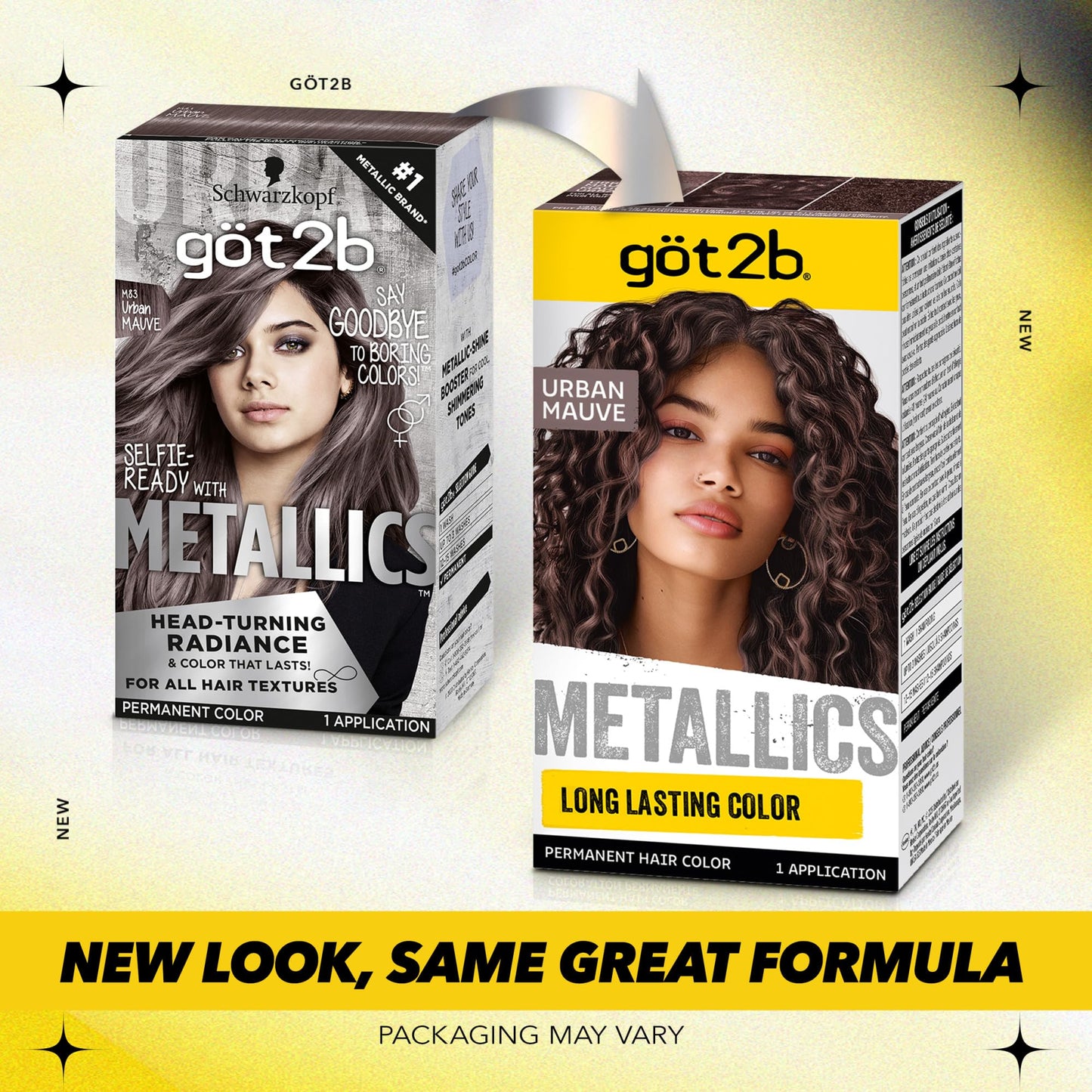 Schwarzkopf Got2b Metallics Permanent Hair Color, M83 Urban Mauve Beauty & Personal Care Got2B