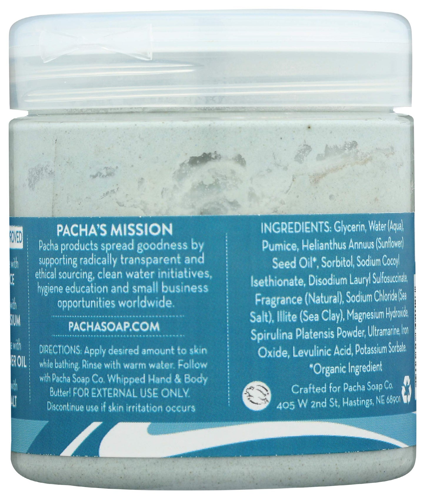 PACHA SOAP Sea Mud Whipped Soap Scrub, 8 OZ Beauty & Personal Care Pacha Soap Co