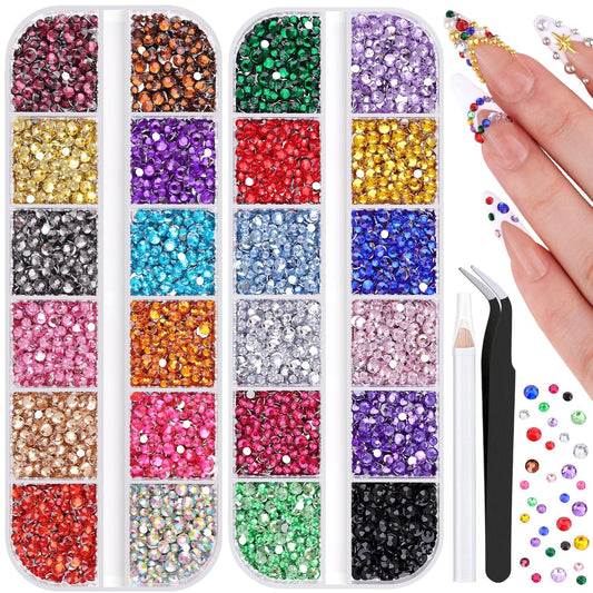 10000Pcs Small Resin Rhinestones for Nail Art, Colorful 2/3MM Flatback Bedazzling Gems, Nail Rhinestones and Gems Crystals Charms for Acrylic Tips Beauty and Personal Care BELLEBOOST Default Title