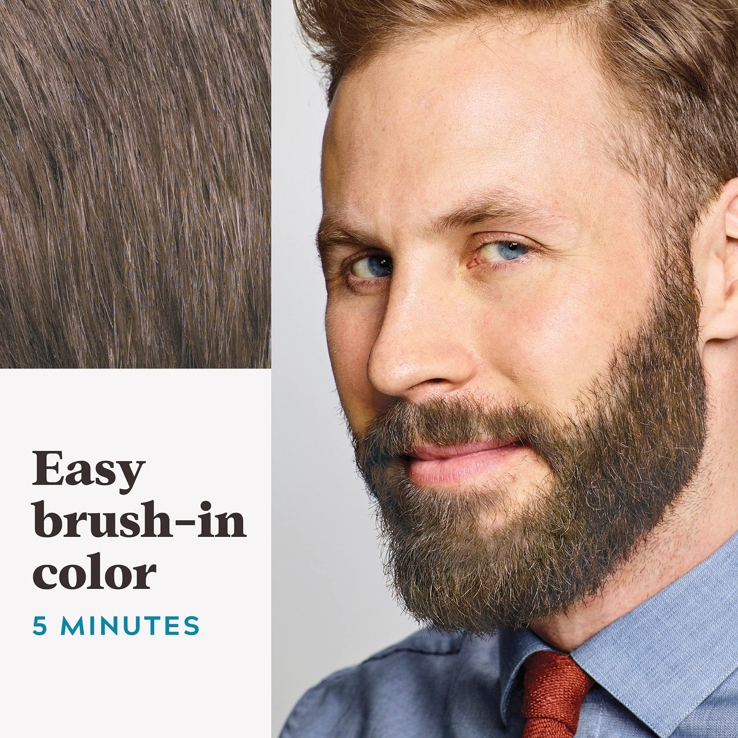 Just For Men Mustache & Beard, Beard Coloring for Gray Hair with Brush, With Keratin Biotin Aloe and Coconut Oil for Healthy Facial Hair Beauty & Personal Care Just for Men
