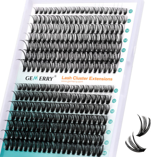 Lash Clusters GEMERRY 280pcs Clusters Lashes D Curl Soft&Natural Individual Lashes Cluster Eyelash Clusters DIY Lash Extensions at Beauty and Personal Care GEMERRY Default Title