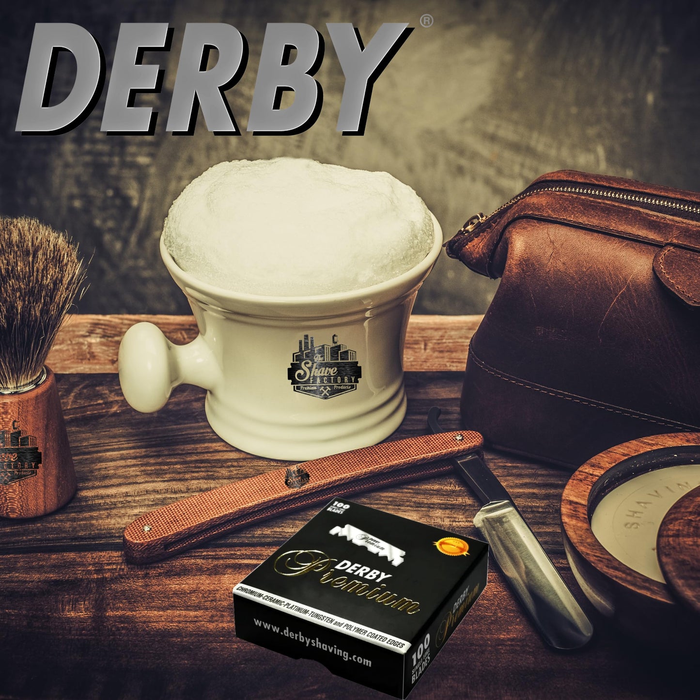 100 "Derby Premium" Single Edge Razor Blades for straight razor Beauty and Personal Care Derby