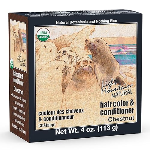 Light Mountain Natural Hair Color And Conditioner - Chestnut - 4 Fl Oz With Pack of Hair Clips Beauty & Personal Care LIGHT MOUNTAIN