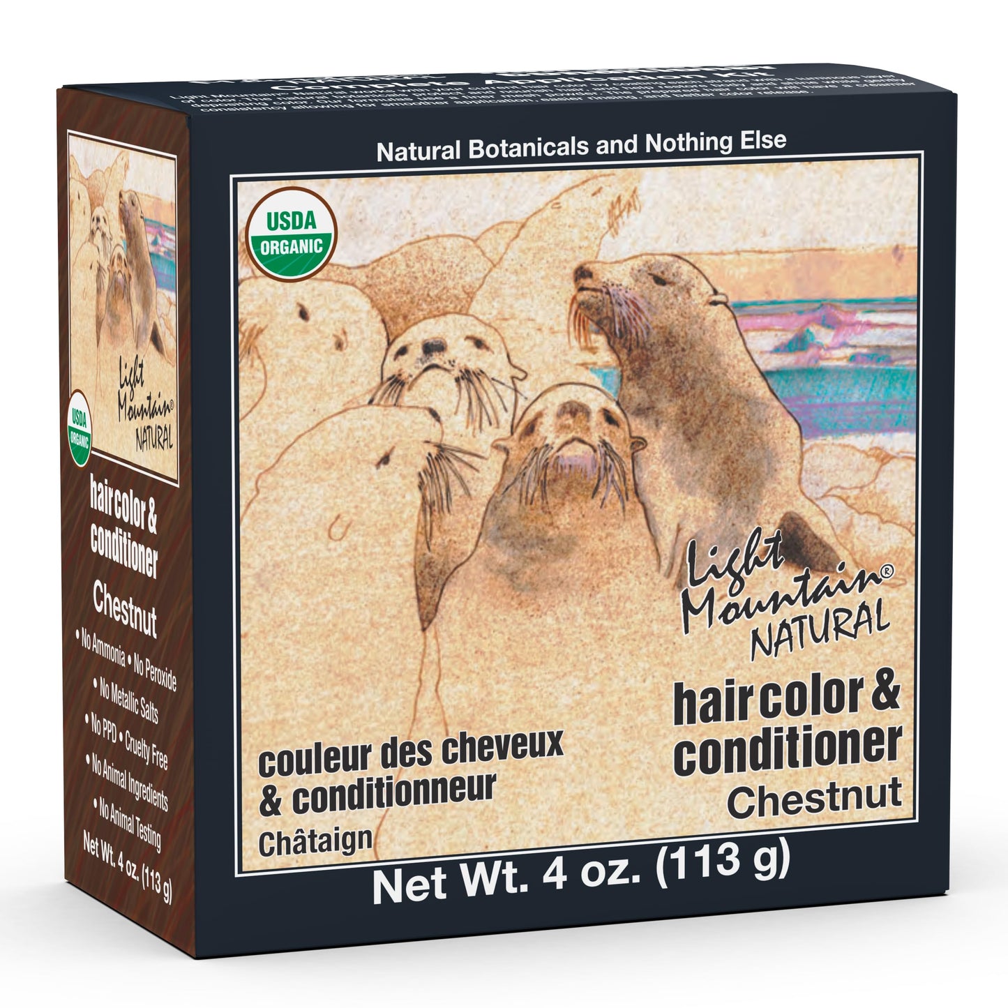Light Mountain Natural Hair Color And Conditioner - Chestnut - 4 Fl Oz With Pack of Hair Clips Beauty & Personal Care LIGHT MOUNTAIN