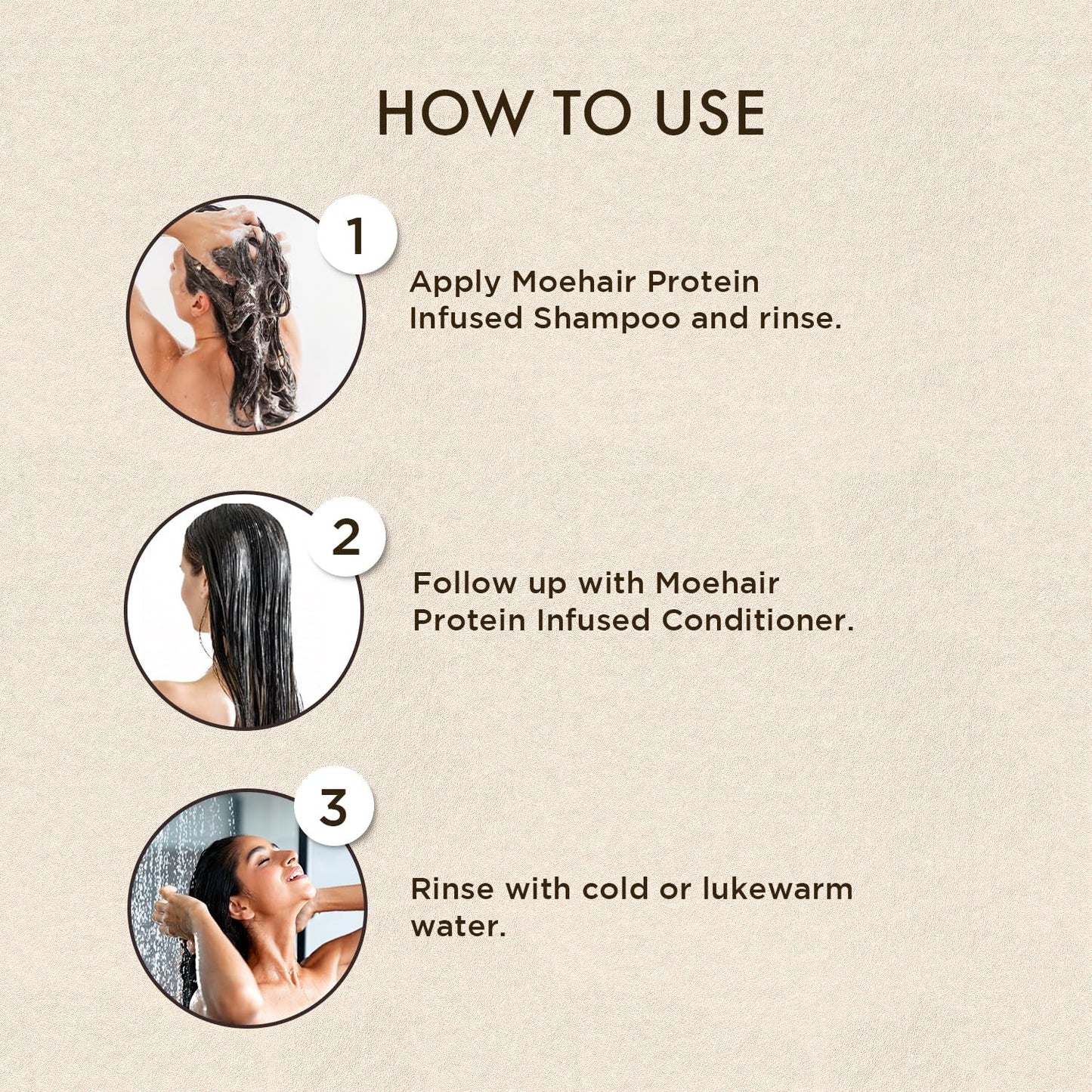 MOEHAIR Protein Infused Shampoo and Conditioner Set for Dry & Damaged Hair | Strengthens Hair Fiber | Sulfate & Paraben Free | Adds Shine, Softens Beauty & Personal Care MOEHAIR