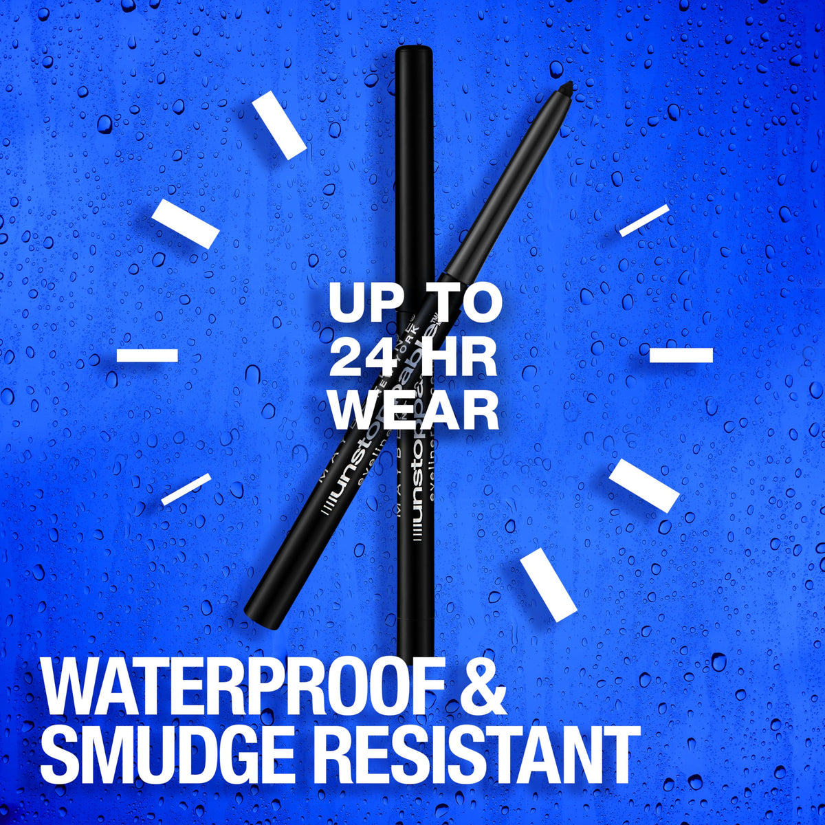 MAYBELLINE Unstoppable Waterproof Mechanical Brown Eyeliner Pencil, Easy to Apply, Smooth Glide, Up to 24 Hour Wear, Espresso, Pack of 2