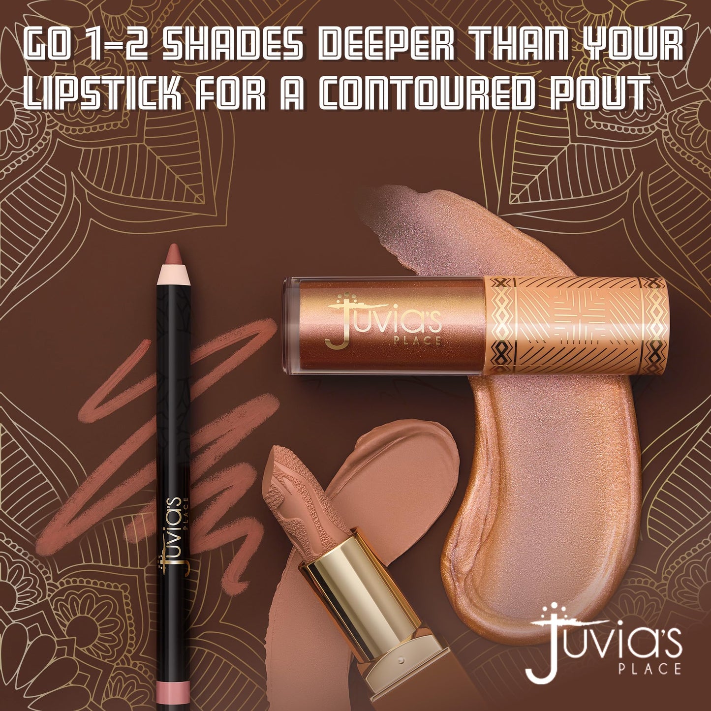 Juvia's Place Long Wear Lip Pencil - Signature - Waterproof & Kiss-proof, Long Lasting Lip Liner, Smooth Makeup Application - Soft Matte Finish Base Beauty & Personal Care Juvia's Place