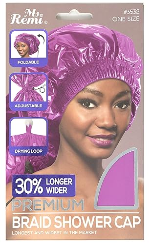 Ms Remi Premium Braid Shower Cap Pink 25 inch long and 18.5 inch wide Beauty & Personal Care Annie