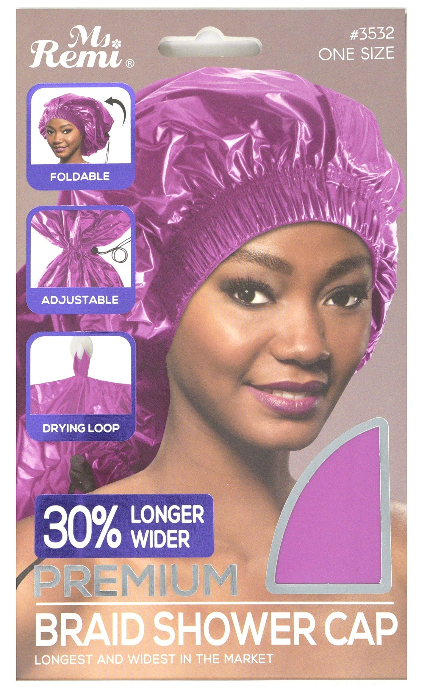 Ms Remi Premium Braid Shower Cap Pink 25 inch long and 18.5 inch wide Beauty & Personal Care Annie