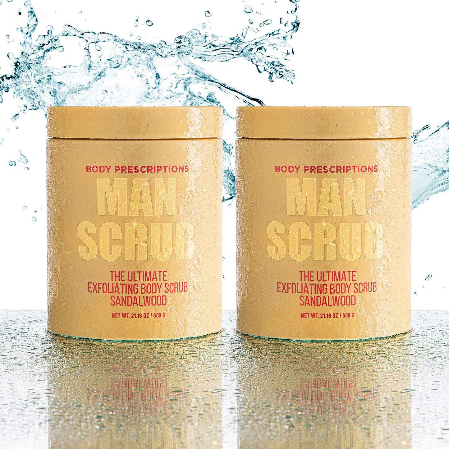 Body Prescriptions Men’s Exfoliating Body Scrub - Ultimate Skin Cleansing Wash in Jar with Twist-Top Lid, For All Skin Types, 21 Ounce (Pack of 2) Beauty & Personal Care Body Prescriptions
