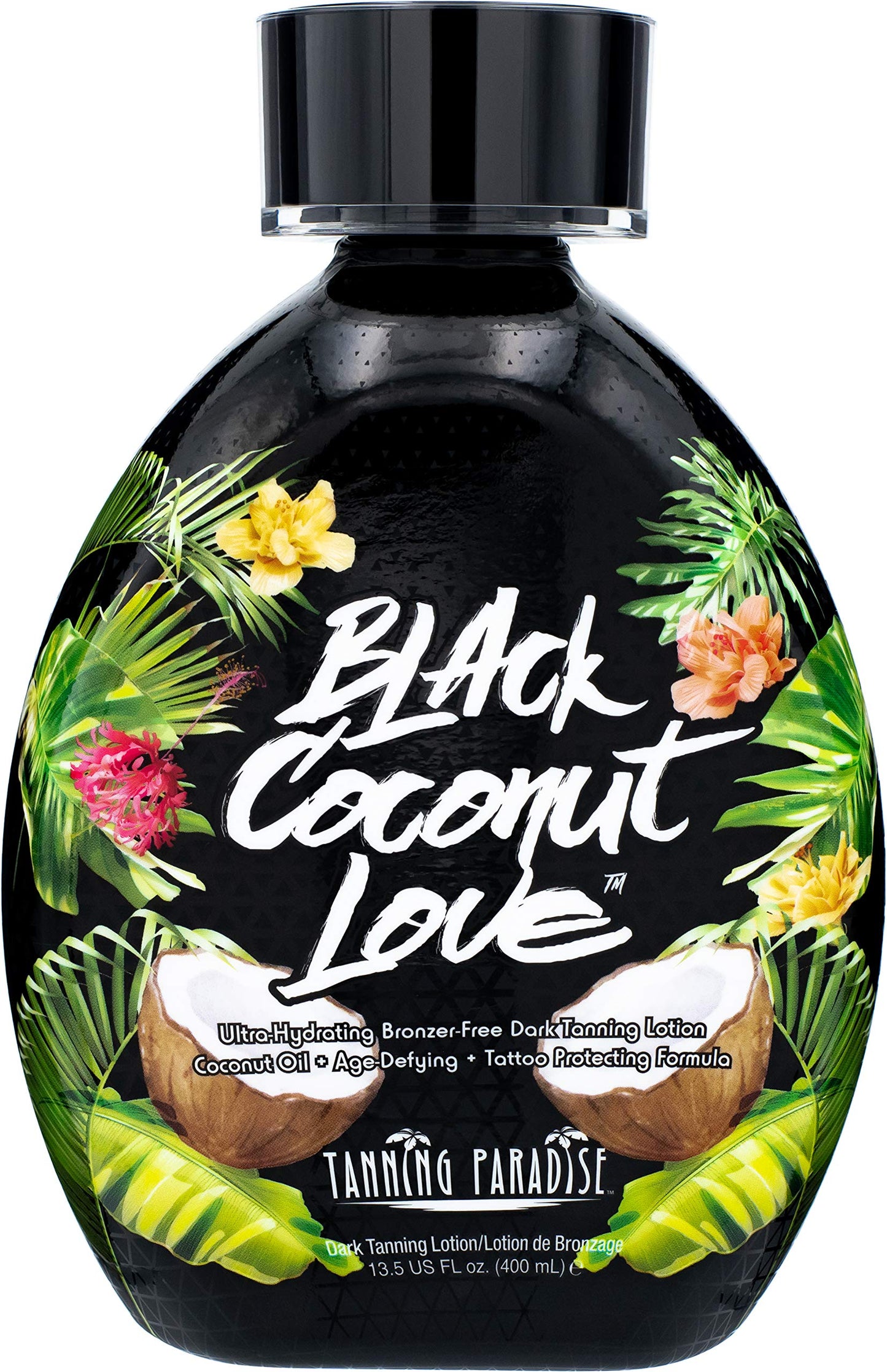 Tanning Paradise Black Coconut Love Tanning Lotion | Coconut Oil | Age-Defying | Tattoo Protecting Formula | Ultra Hydrating Dark Tanning Lotion Beauty & Personal Care TANNING PARADISE