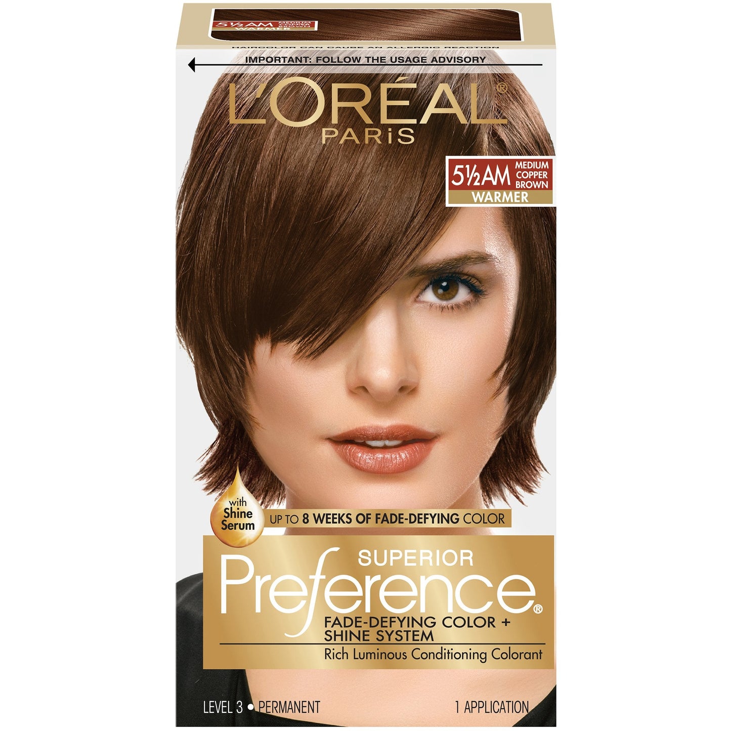 L'Oreal Paris Superior Preference Fade-Defying Color + Shine System, 5.5AM Medium Copper Brown (Packaging May Vary) Beauty & Personal Care L'Oreal Paris
