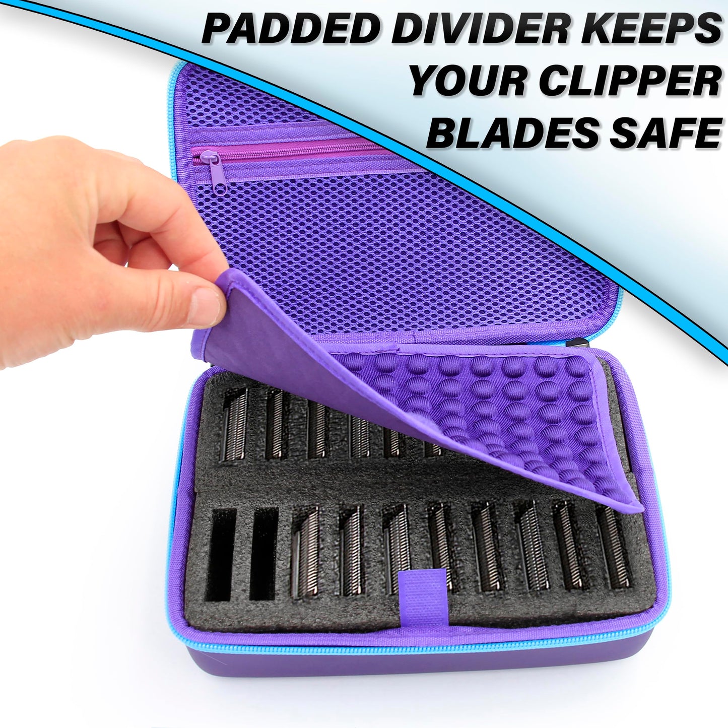 CASEMATIX Clipper Blade Holder For 20 Blades, Hair Clipper Guard Case For Barbers and Stylist Compatible with Andis, Oster, Wahl, Detachable Clippers Beauty and Personal Care CASEMATIX