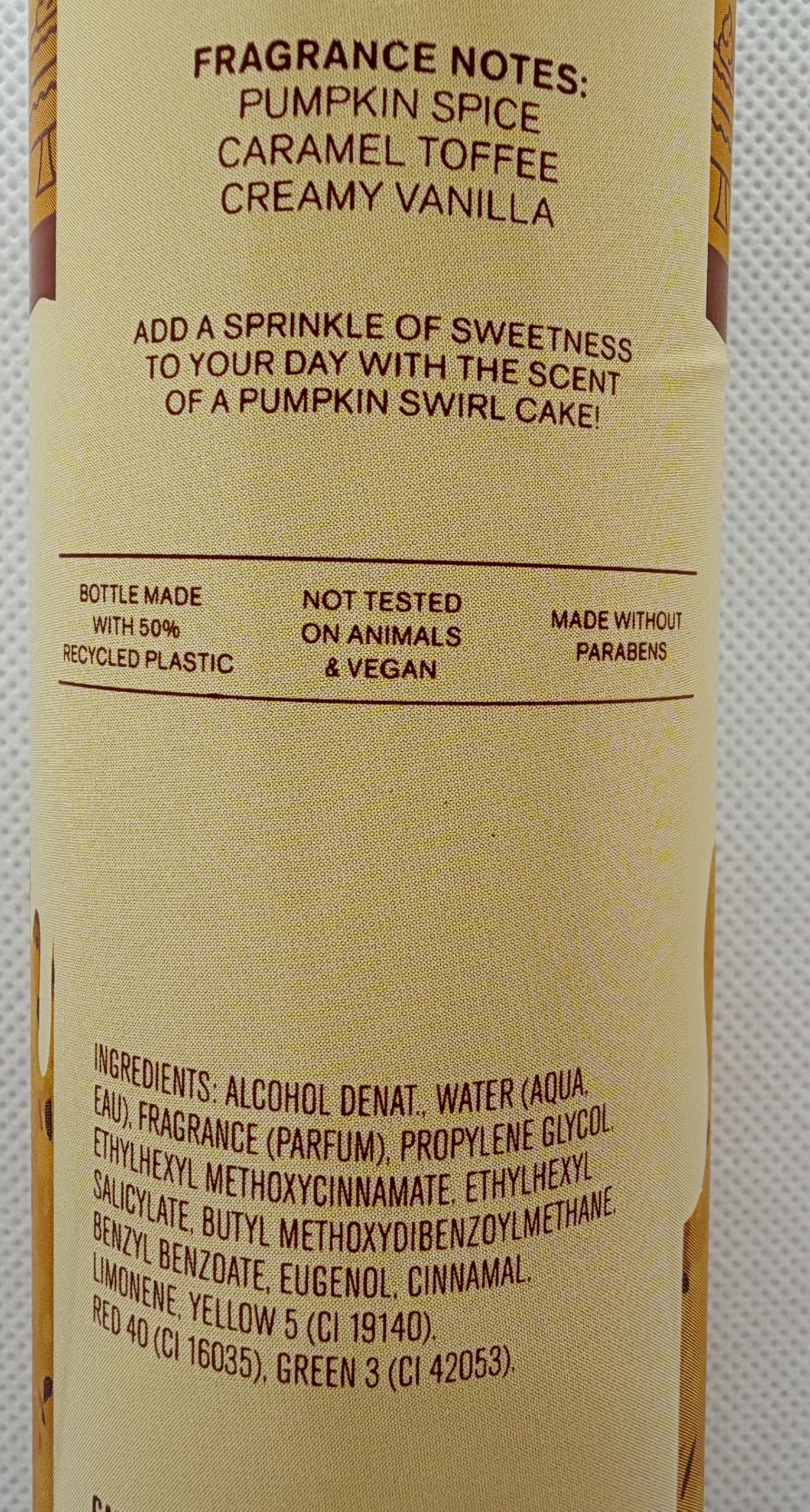 Bath & Body Works Pumpkin Swirl Cake Fine Fragrance Mist 8 Oz Beauty & Personal Care Bath & Body Works