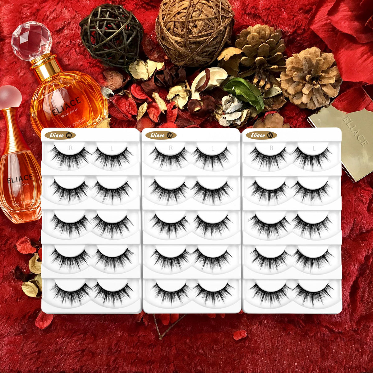 Eliace False Eyelashes Natural look Cat Eye Lashes Wispy Strips 3D Mink Lashes Fake Eyelashes Volume Fluffy Thick,Thin Soft Band Comfortable Dramatic Beauty & Personal Care Eliace