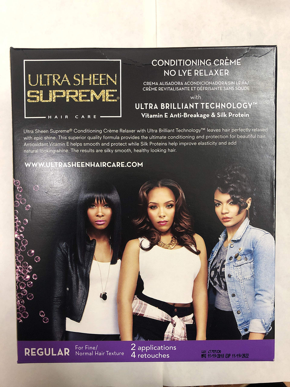 Ultra Sheen Supreme Conditioning Creme No Lye Relaxer with Ultra Brilliant Technology New Sulfate Neutralizing Shampoo Vitamin E Anti Breakage & Silk