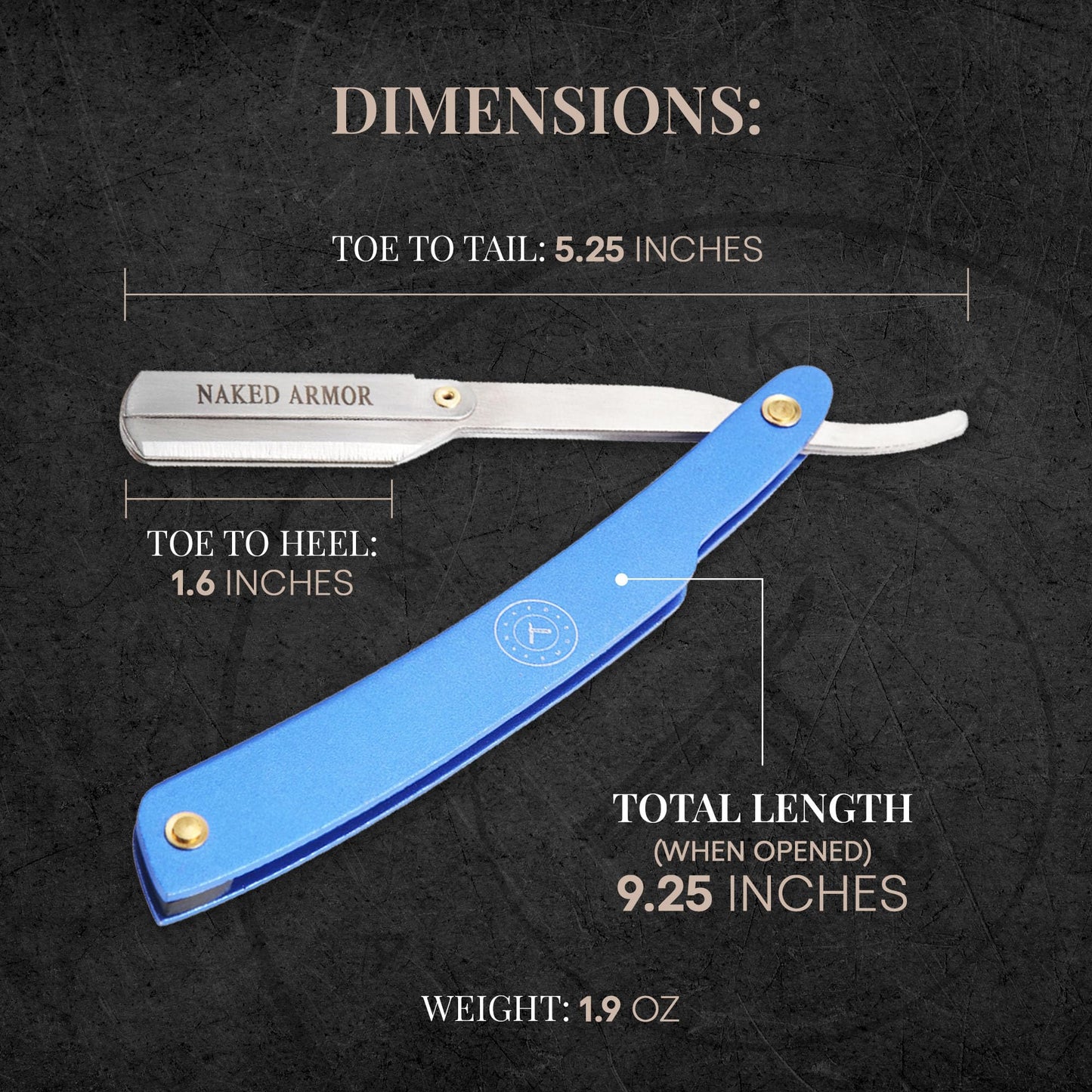 Best Shavette Straight Razor - Replaceable Blade Straight Razor, Metal Handle Shavette, No Stropping or Honing Needed, Great For Beginners, Starter Beauty and Personal Care Naked Armor