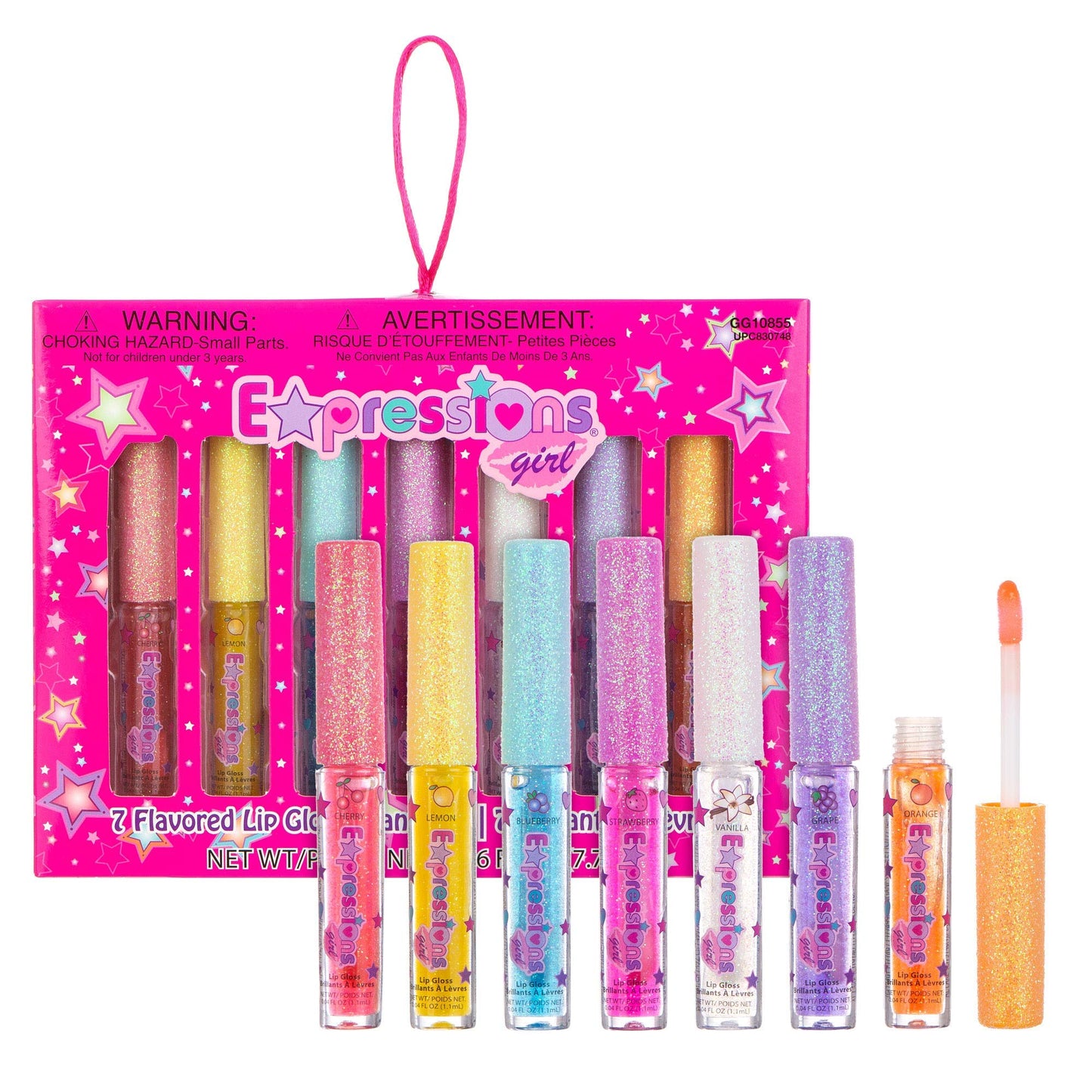 7pc Fruity Flavored Lip Gloss Set - Lip Gloss in Assorted Fruity Flavors, Non Toxic Makeup for Kids & Teens Beauty & Personal Care Expressions girl