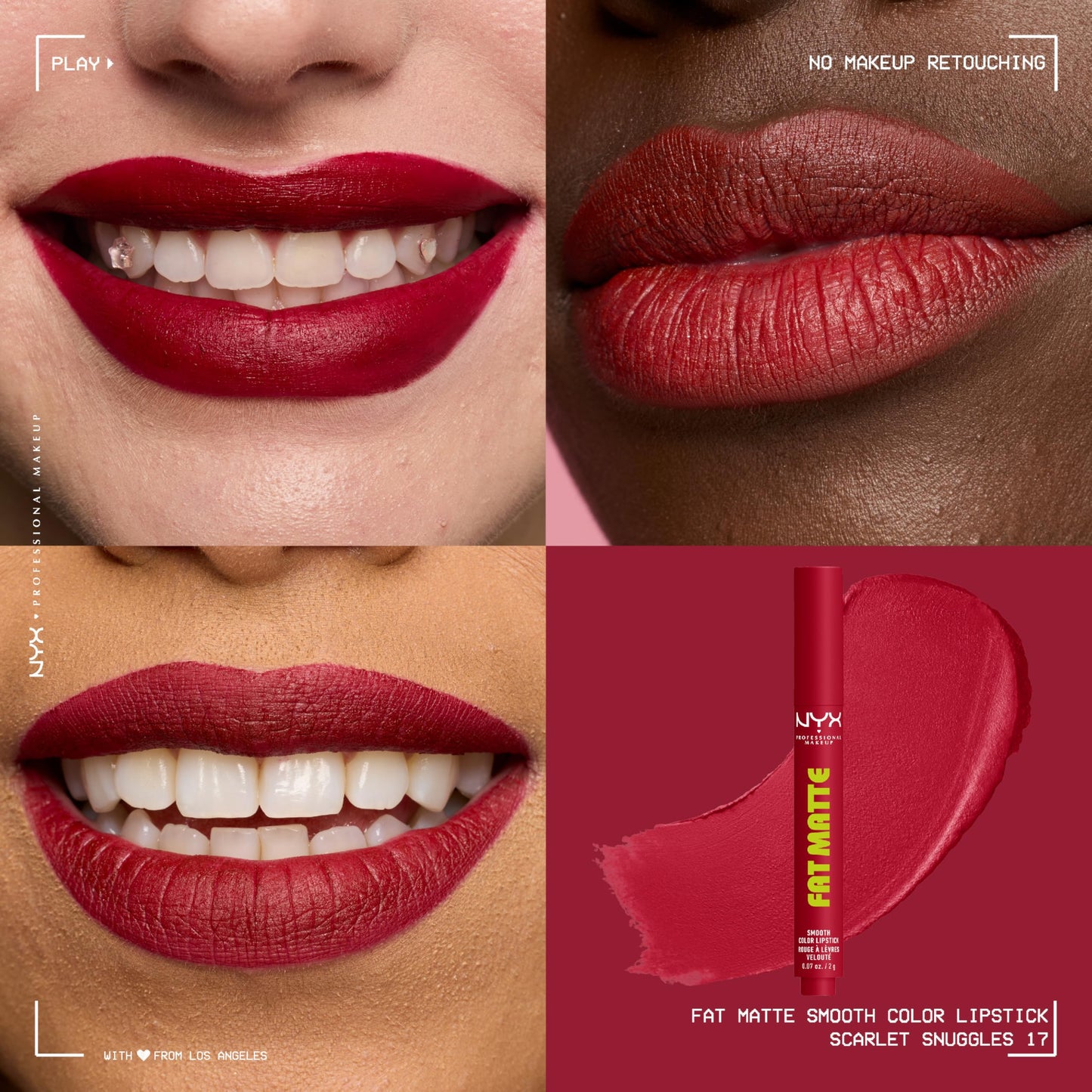 NYX PROFESSIONAL MAKEUP Fat Matte Lipstick, Pigmented, Smoothing, & Non-Drying Lip Crayon, Long Lasting Lip Makeup, Vegan & Cruelty Free - Scarlet Beauty & Personal Care NYX PROFESSIONAL MAKEUP