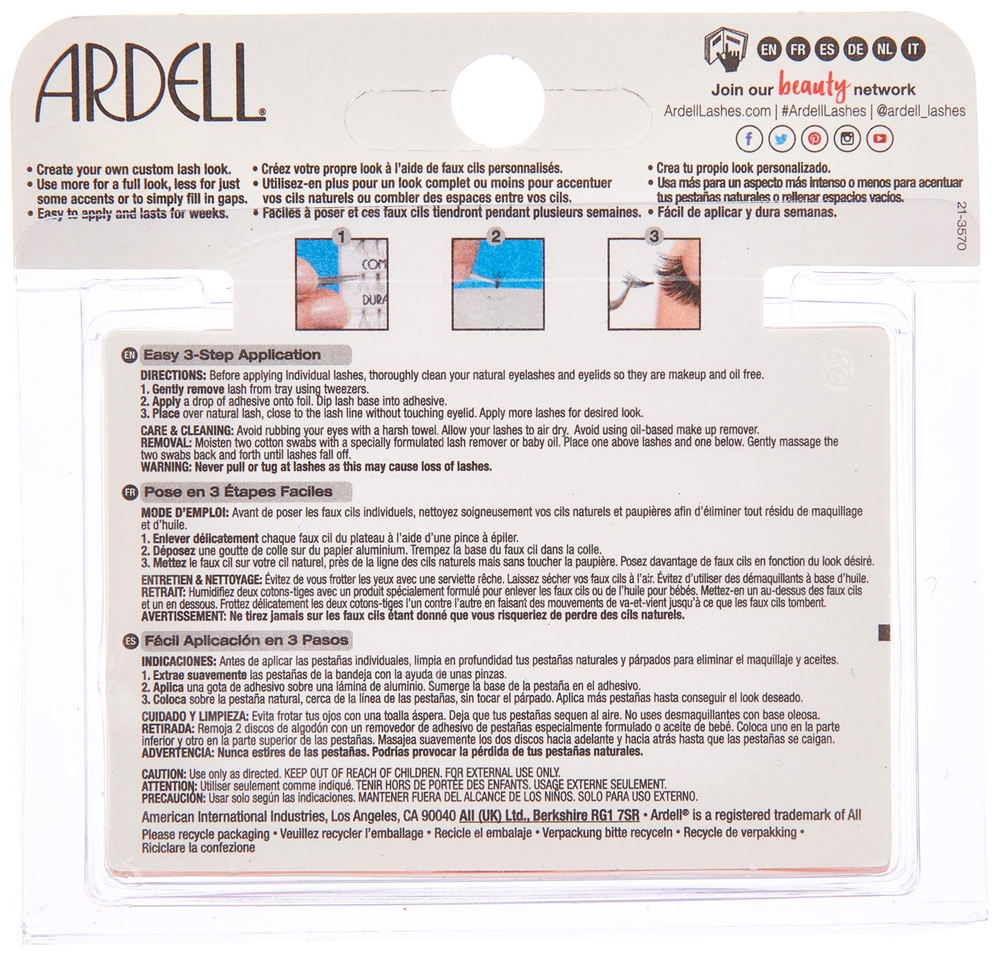 Ardell DuraLash Naturals Flare Individual Lashes, Short Black 56 ea (Pack of 2) Beauty & Personal Care Ardell