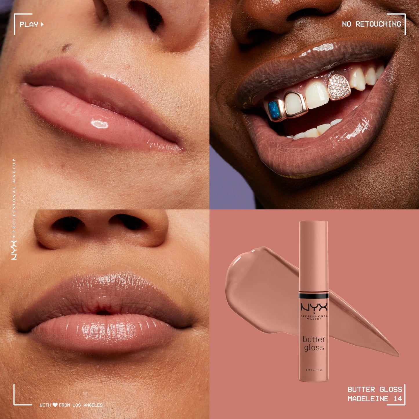 NYX PROFESSIONAL MAKEUP Butter Gloss, Non-Sticky Lip Gloss - Madeleine (Mid-Tone Nude) Beauty & Personal Care NYX PROFESSIONAL MAKEUP