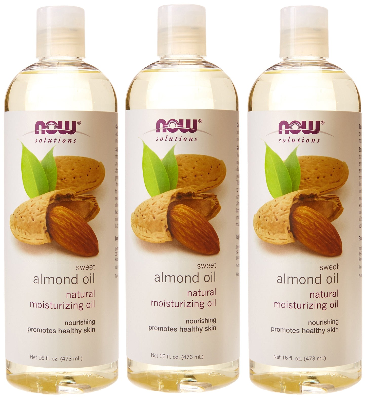 Now Foods Almond Oil, 16 Fl Oz (Pack of 3) Beauty & Personal Care NOW Foods