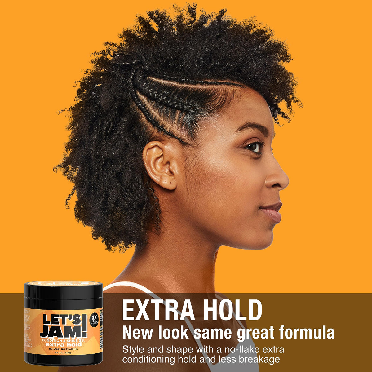 Lets Jam Condition & Shine Gel Extra Hold 4.4 Ounce Jar (130ml) (2 Pack) Beauty & Personal Care Let's Jam