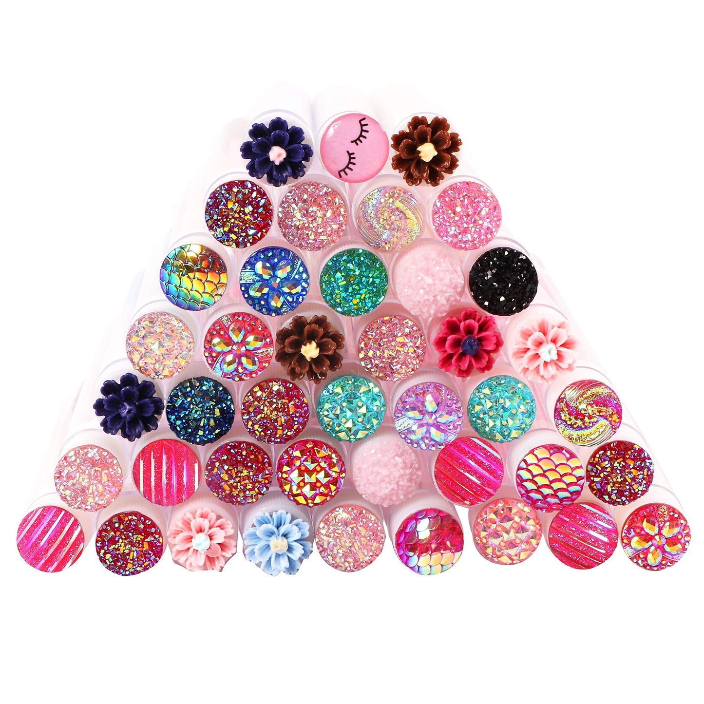 60 Pcs Colorful Lash Disposable Mascara Brushes Diamond Eyelash Spoolies Makeup Brush Mascara Wand in Sanitary Tube Lash Supplies Beauty & Personal Care Ipien